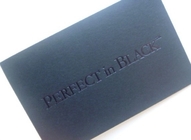 Fine Workmanship Black Business Card With Black Foil Hot Stamping Logo
